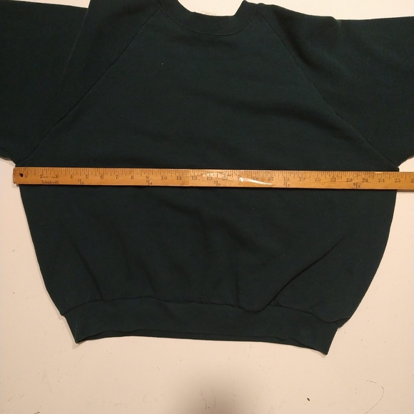 '90s vintage fruit of the loom blank sweatshirt XL USA Made measurement green - Picture 4 of 7